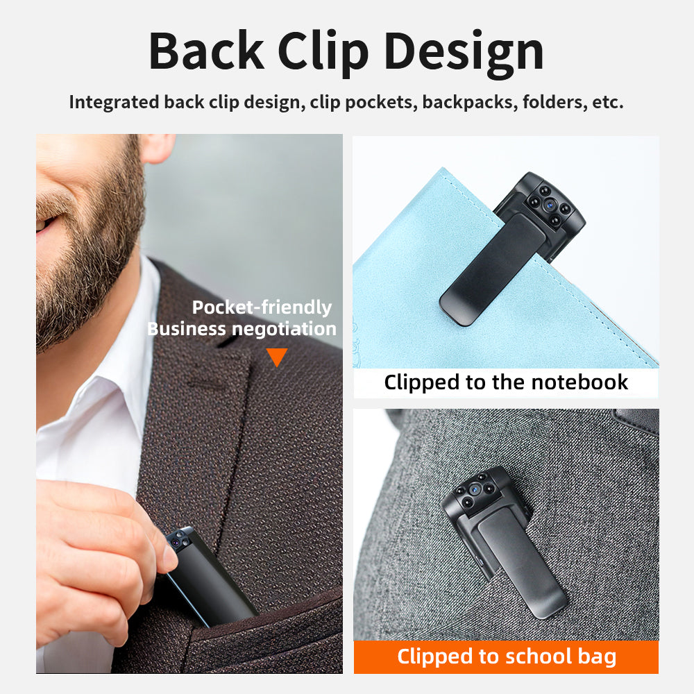 L01 Mini Pocket Camera Portable HD 1080P Camera Law Enforcement Recorder Sports DV Camera with Back Clip L01 Mini Pocket Camera Portable HD 1080P Camera Law Enforcement Recorder Sports DV Camera with Back Clip